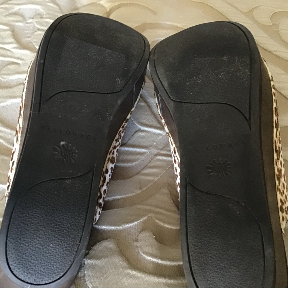 Yellow Box Leopard Print Mules - Picture 6 of 10